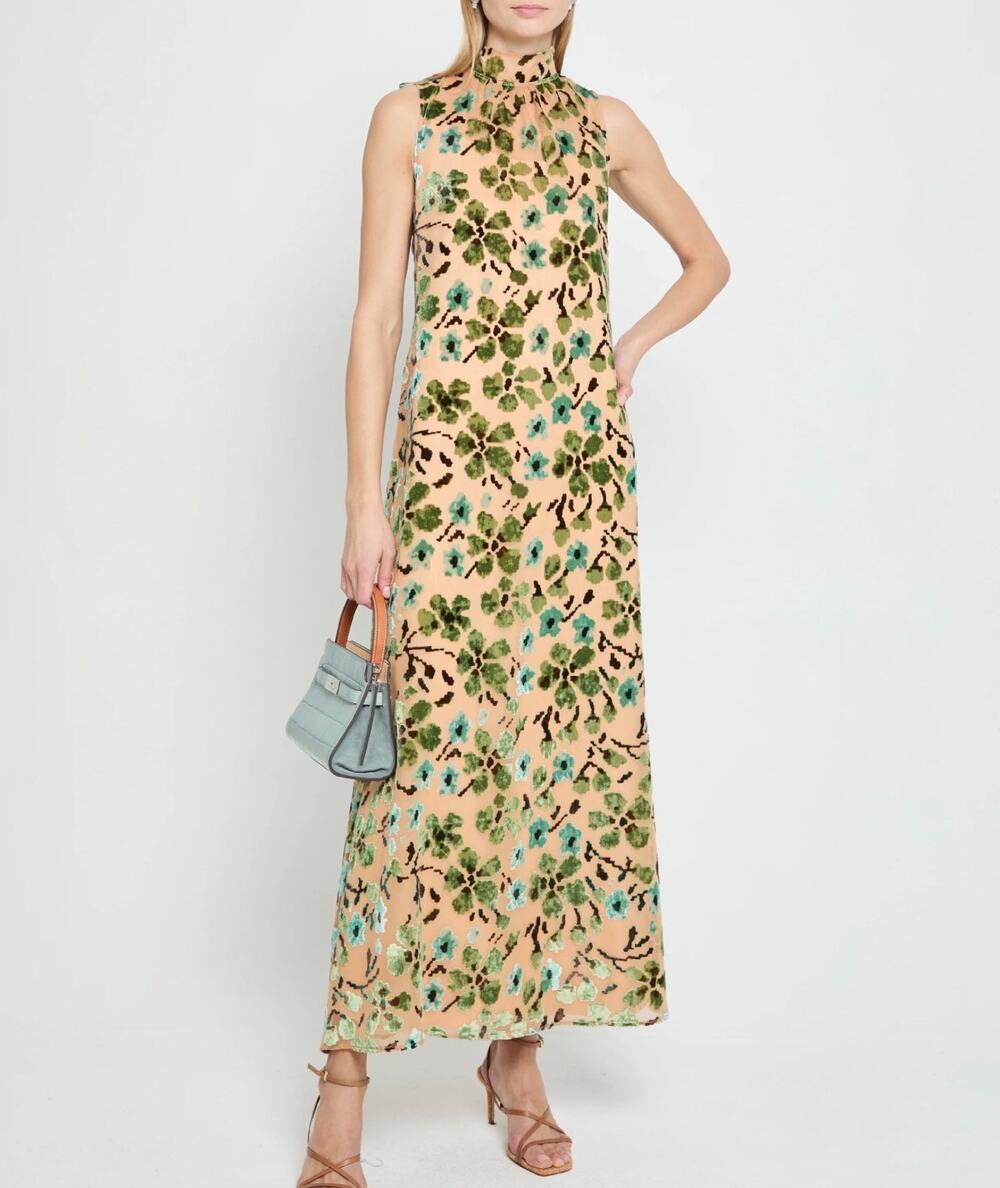 New Few moda O.P.T Vienne velvet burnout dress $245 sz S